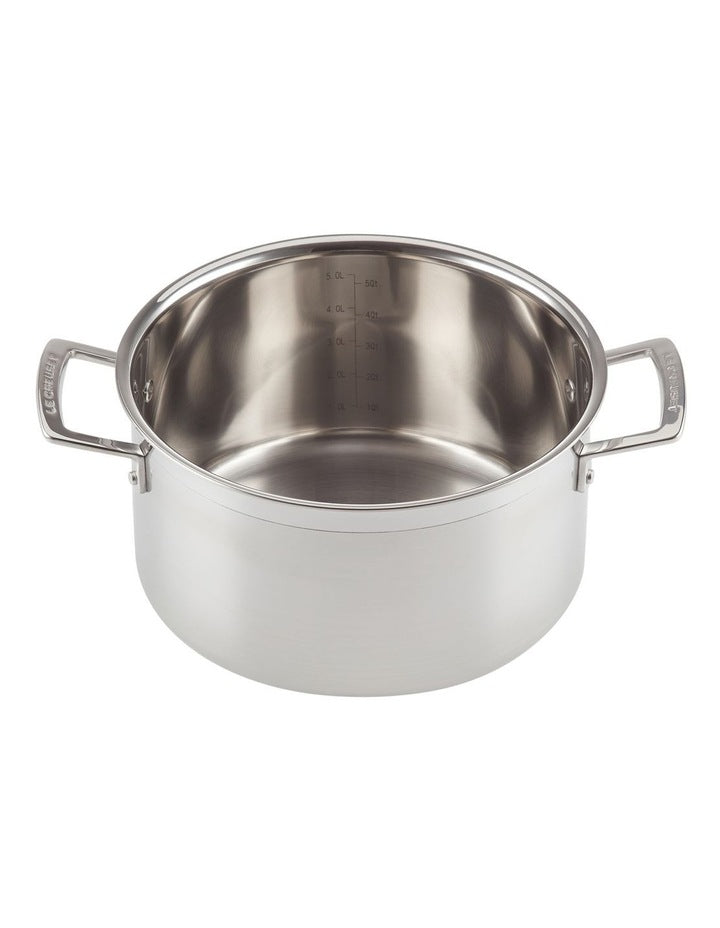Classic 3 PLY Stainless Steel Deep Casserole 24cm