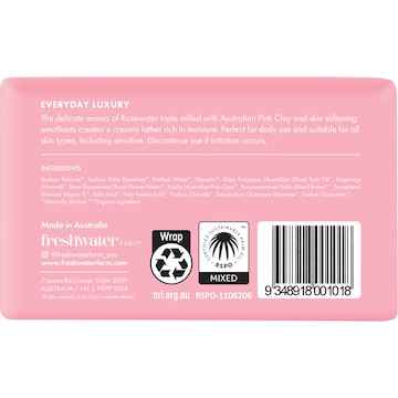 Freshwater Farm Australia Rosewater & Pink Clay Cleansing Bar 200g
