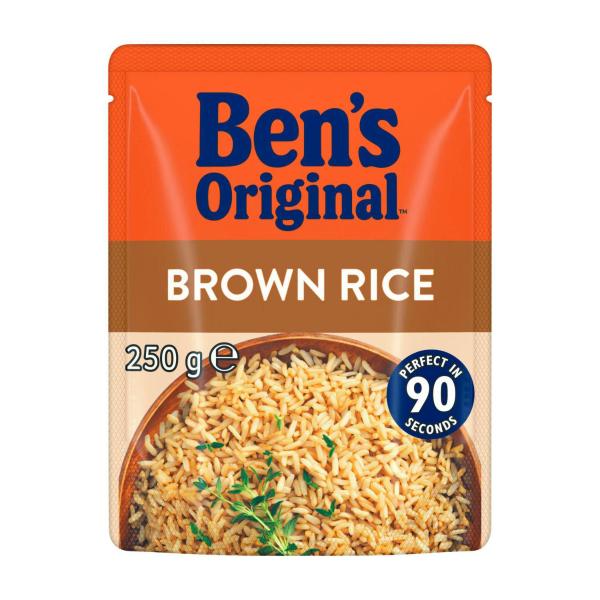 BEN'S ORIGINAL BROWN MICROWAVE RICE POUCH 250G