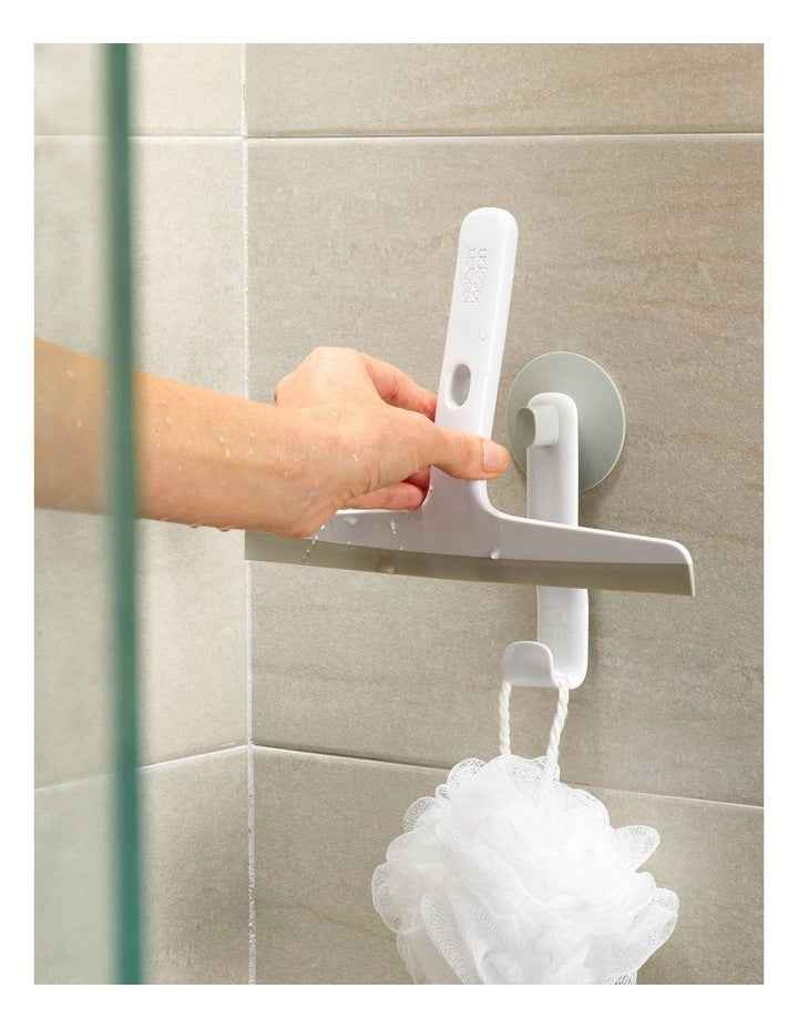 EasyStore Slimline Squeegee with Storage Hook in Grey