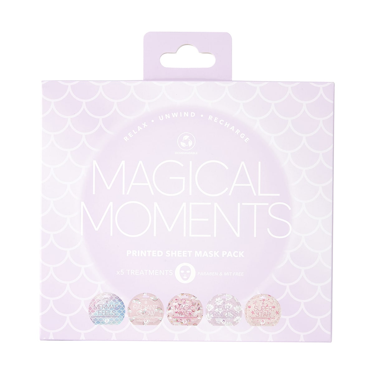 5 Pack Magical Moments Printed Sheet Masks