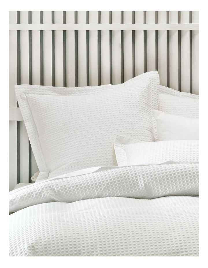 Deluxe Waffle Quilt Cover Set in White