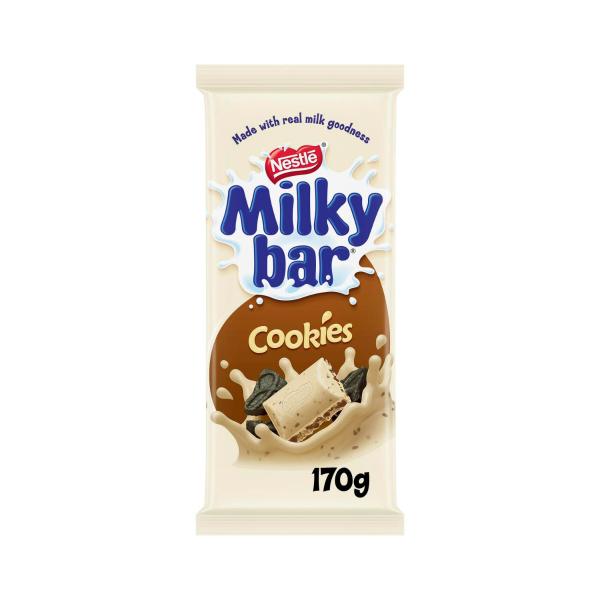 MILKYBAR COOKIES & CREAM WHITE CHOC BLOCK:.:170 GRAM