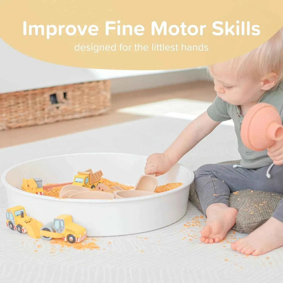 Inspire My Play Pastel Silicone Mini Scoops 4pcs Motor Skills Developmental Toys 10m+