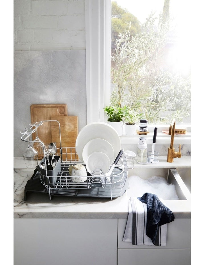 Pot and Pan Brush in White/Black