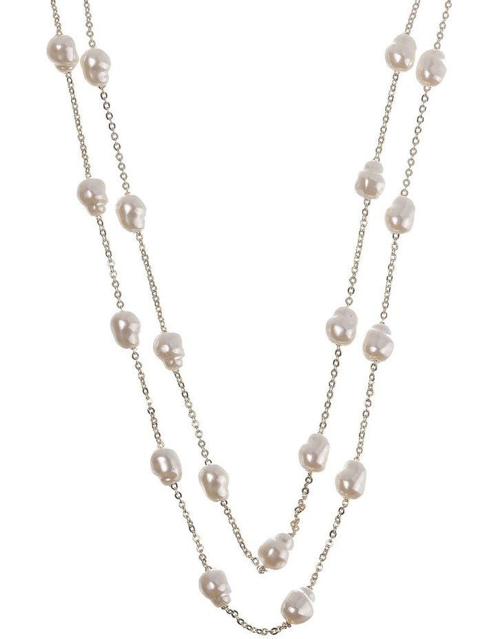 Chain Necklace in Pearl Gold