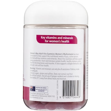 Nature's Way Vitagummies Womens Multivit Orange Lemon Blueberry 100 pack