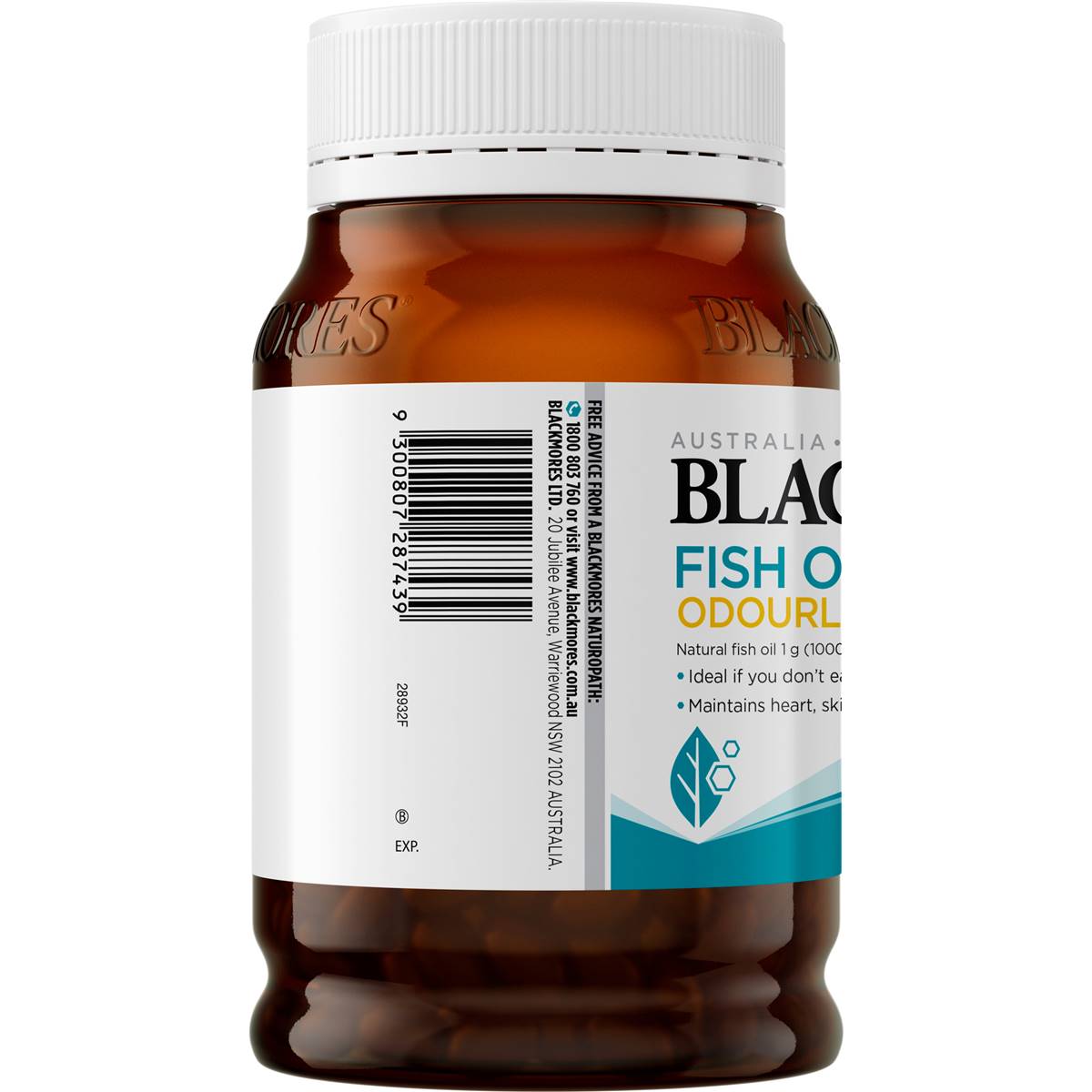 Blackmores Odourless Fish Oil 1000mg Omega-3 Capsules 200 Pack