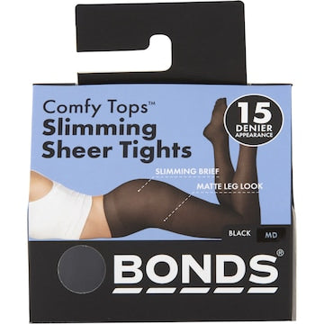 Bonds Comfy Tops Slimming Sheer Tights Black Med each