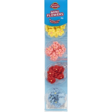 Dollar Sweets Mini Flowers Icing Cake Decorations 48 pack