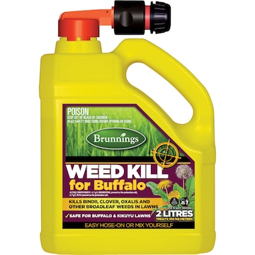 Brunnings Weed Kill For Buffalo Lawn Hose On 2L