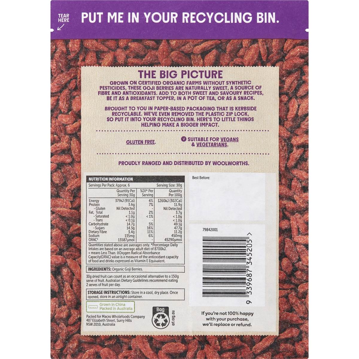 Macro Goji Berries 200g