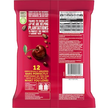 Cadbury Cherry Ripe Dark Chocolate Mini Bars 180g 12 pack