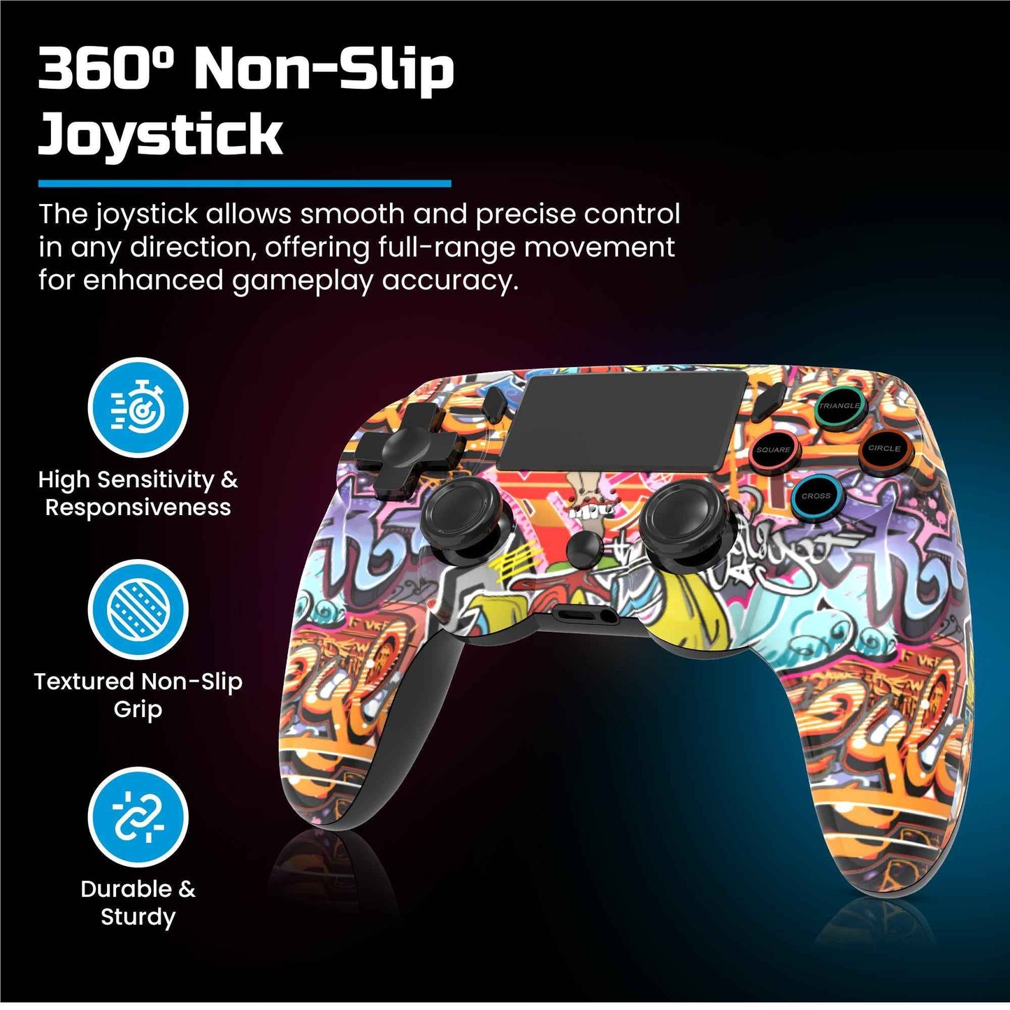 Playmax Wireless Controller for PS4 / PC (Graffiti)