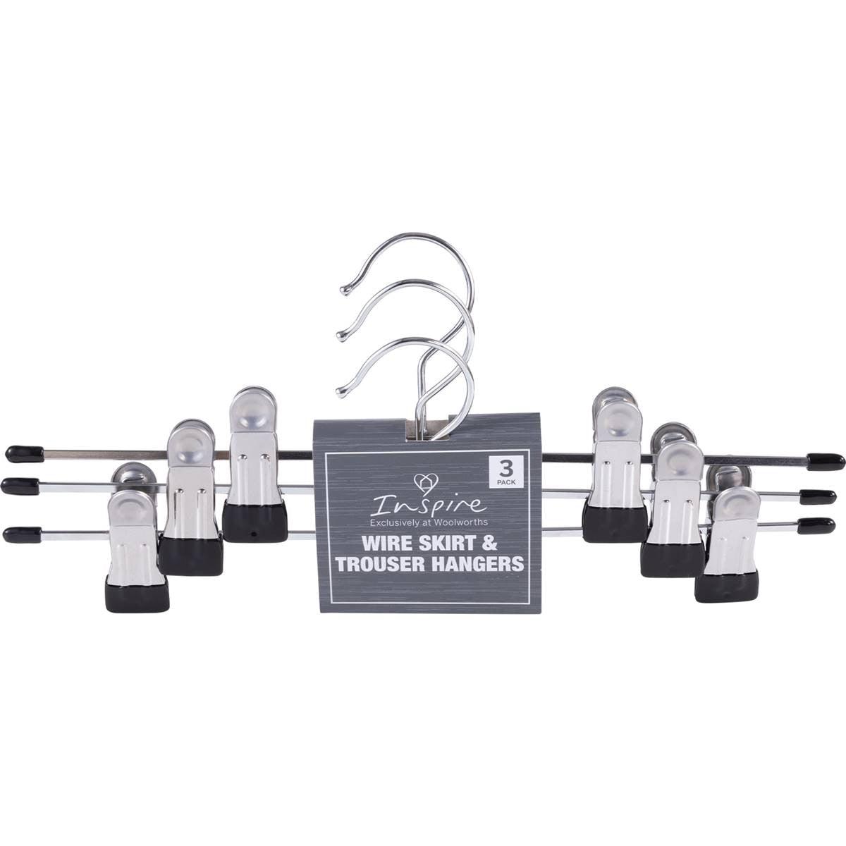 Inspire Wire Skirt Trouser Hanger 3 pack