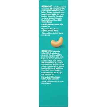 Nice & Natural Roasted Nut Bars Peanut & Cashew With Milk Choc 6 pack