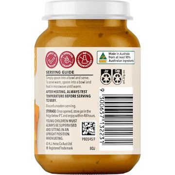 Heinz Lamb Pumpkin + Sweet Potato Baby Food Jar 6+ Months 170g