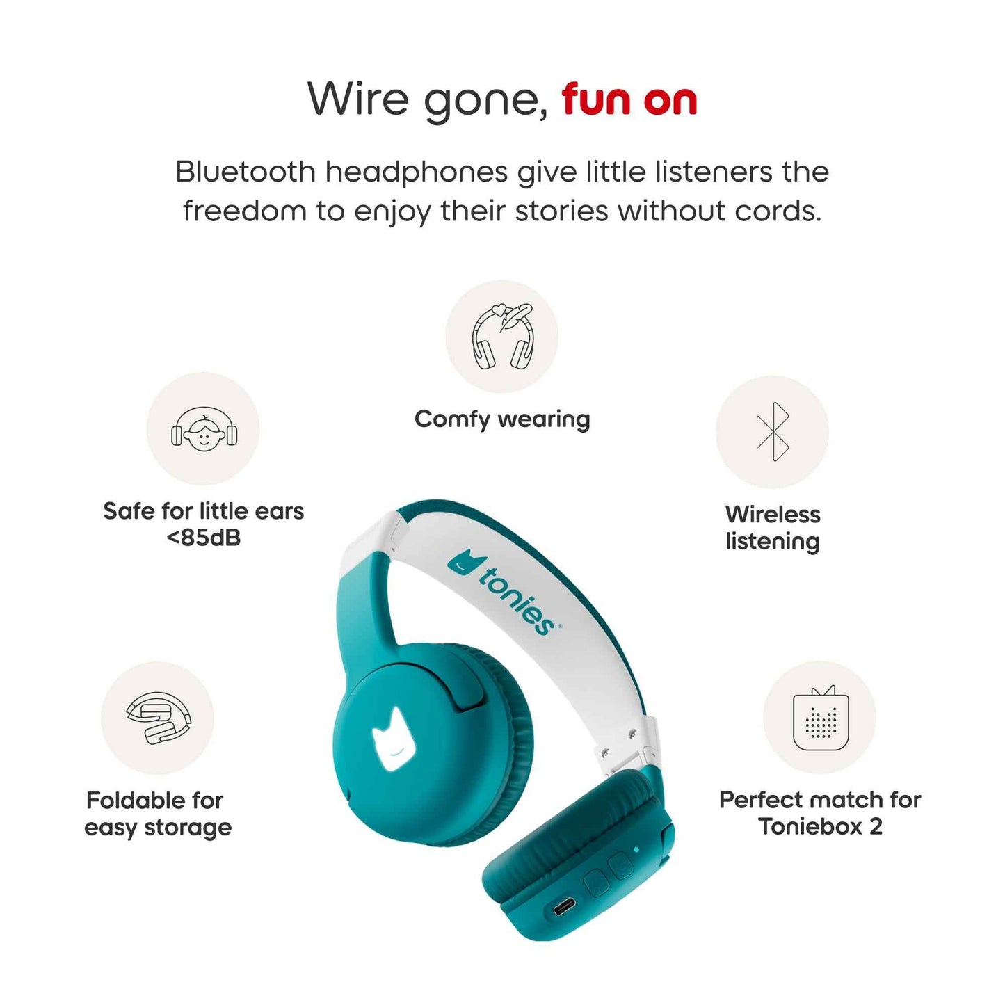 Tonies - Bluetooth Headphones - Tropical Teal