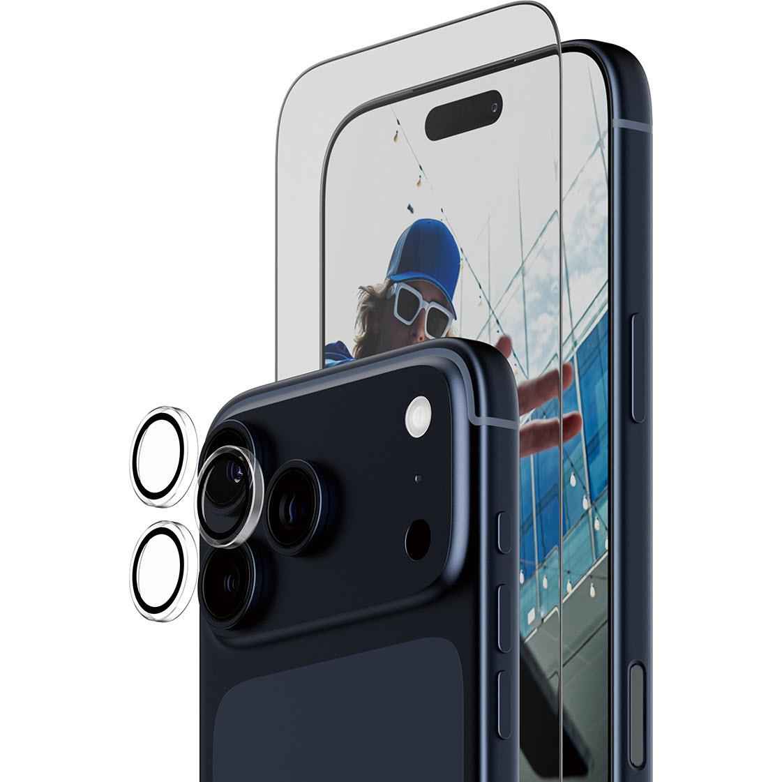 Panzer 2-in-1 Bundle UWF Screen Protector + Hoops for iPhone 17 Pro Max