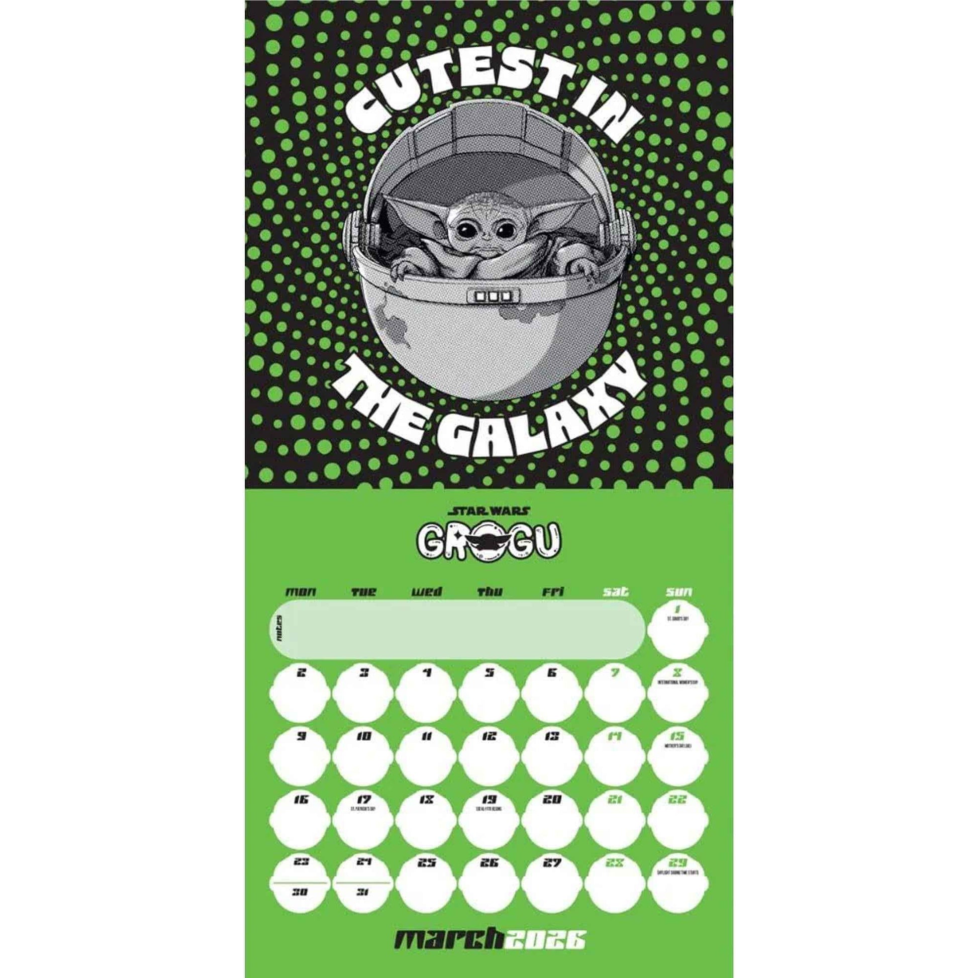 The Mandalorian - Grogu 2026 Calendar