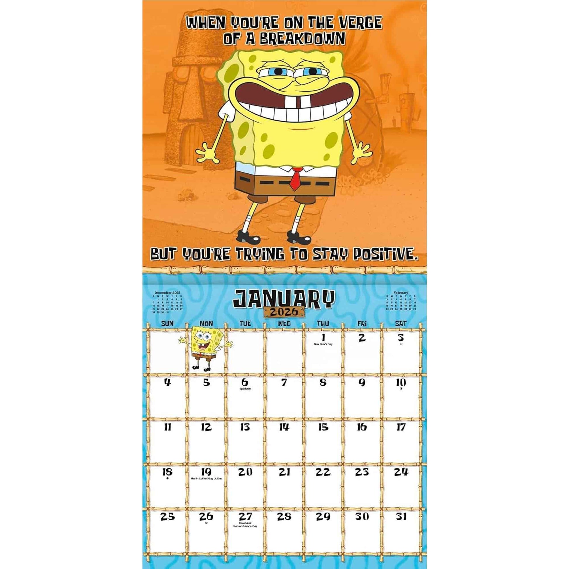 Spongebob Squarepants - 2026 Calendar