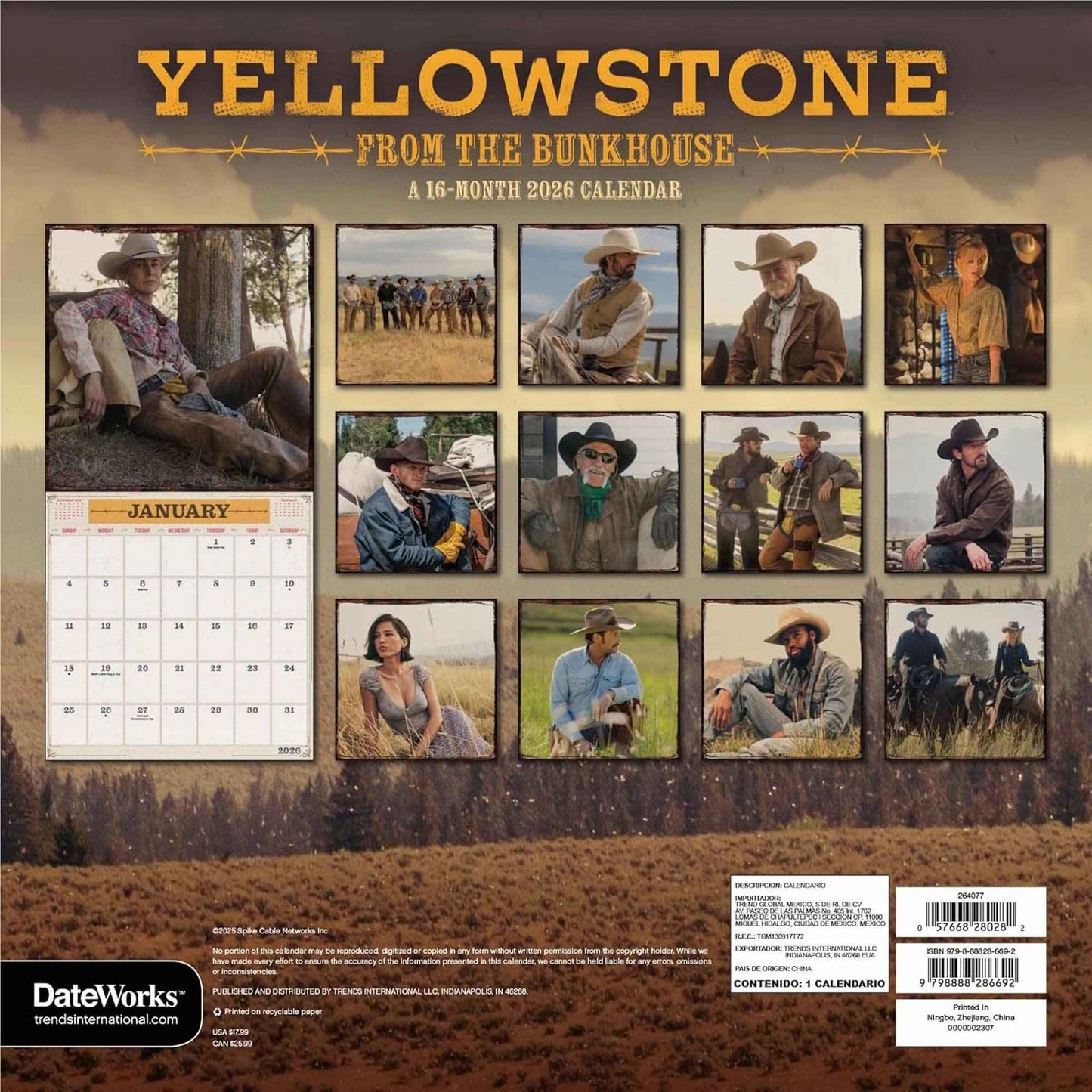 Yellowstone - 2026 Calendar