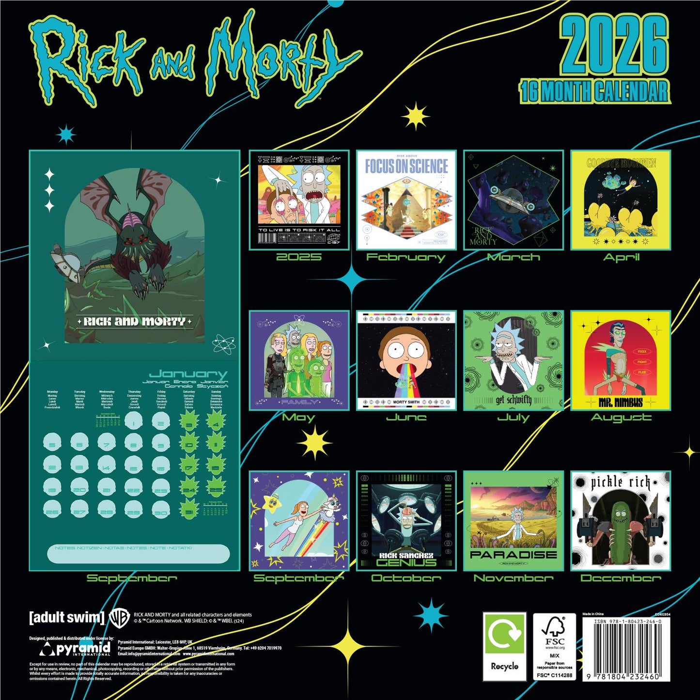 Rick & Morty - 2026 Calendar