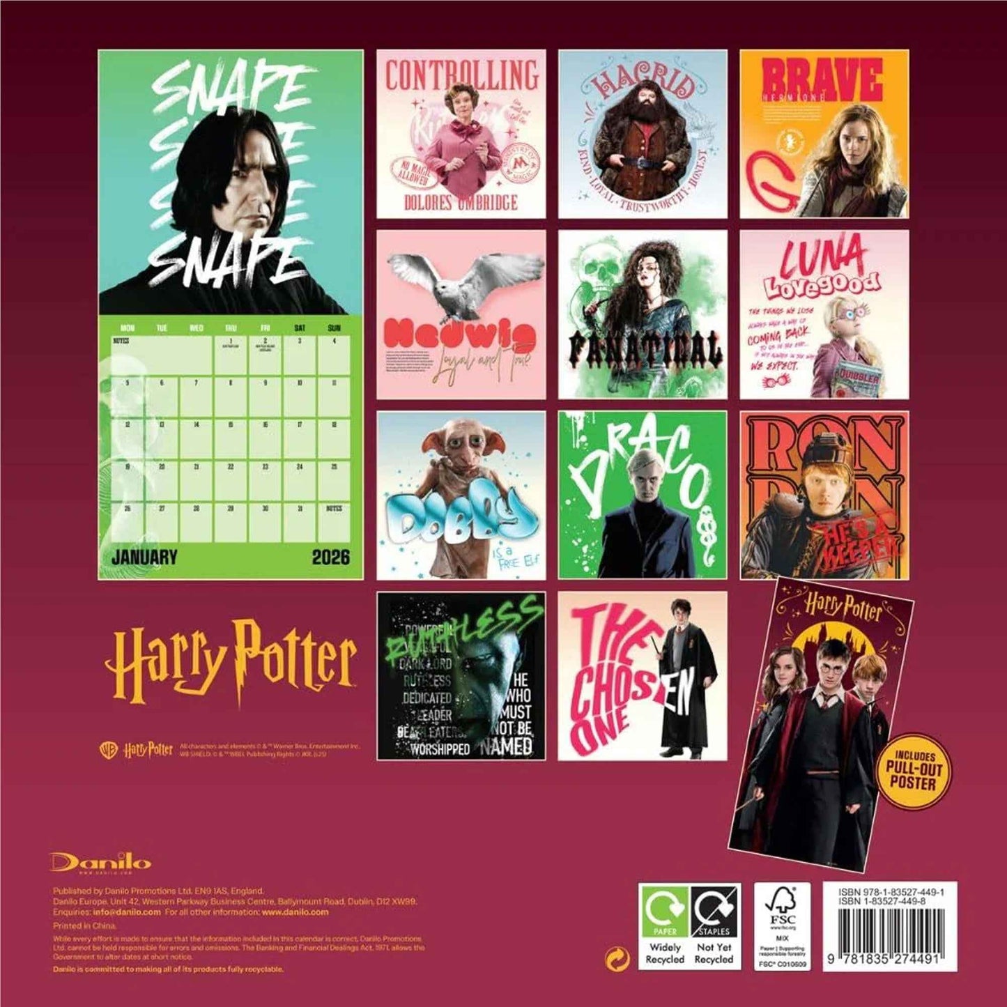 Harry Potter - 2026 Calendar & Diary Gift Box