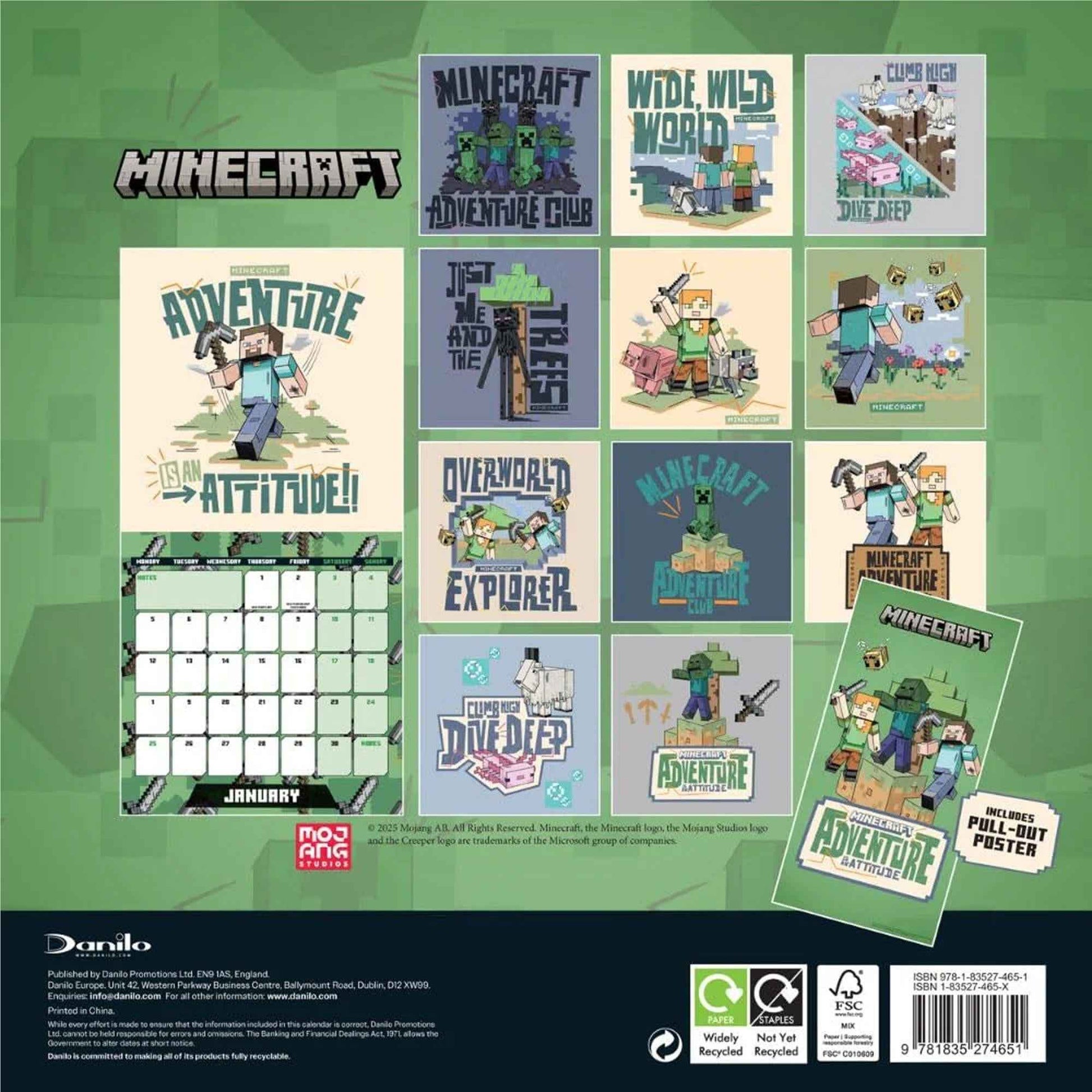 Minecraft - 2026 Calendar & Diary Gift Box