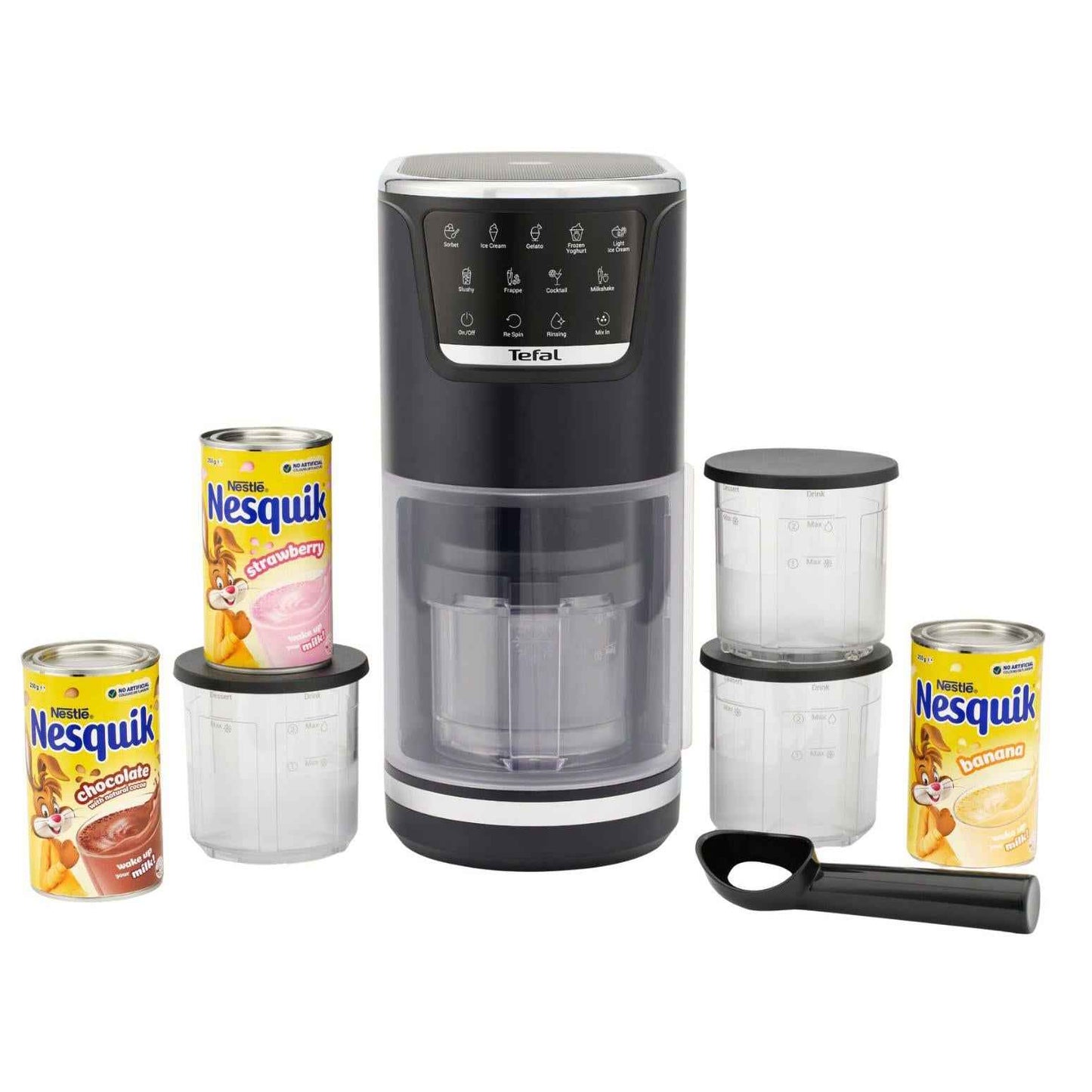 Tefal Dolci Ice Cream Maker & Nesquik Bundle (Black Knight)