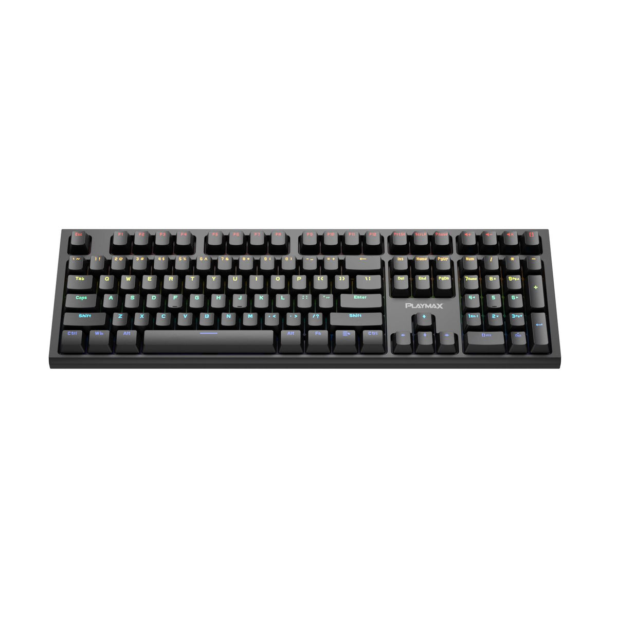 Playmax PRO Black RGB Mechanical Gaming Keyboard (Purple Bonus Key Caps)