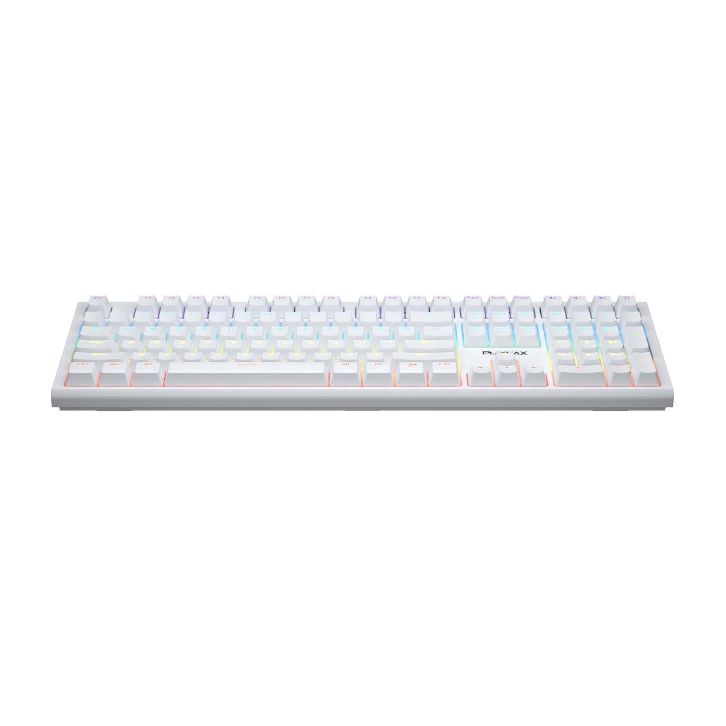 Playmax PRO White RGB Mechanical Gaming Keyboard (Blue Bonus Key Caps)