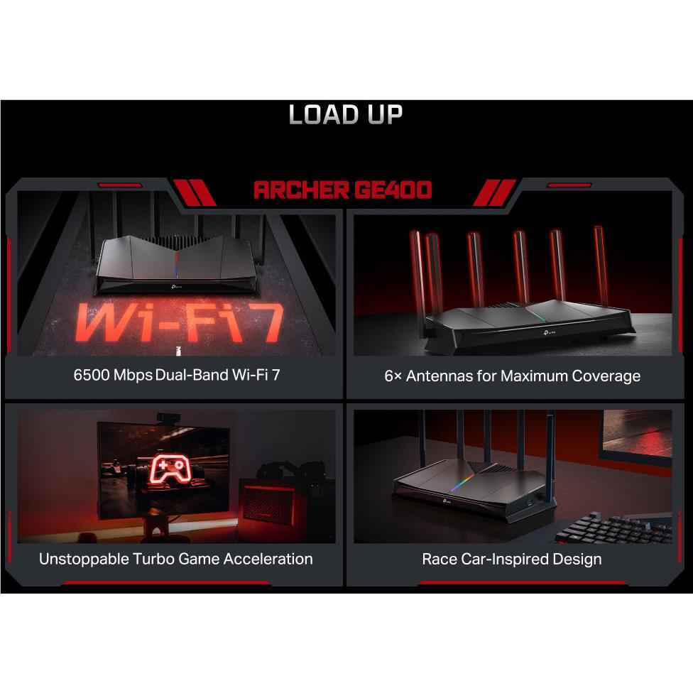 TP-Link ARCHER GE400 BE6500 Wi-Fi 7 Gaming Router