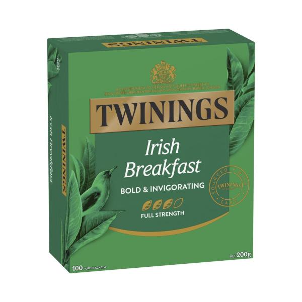 TWININGS TEA BAGS:IRISH BREAKFAST:.:100 PACK