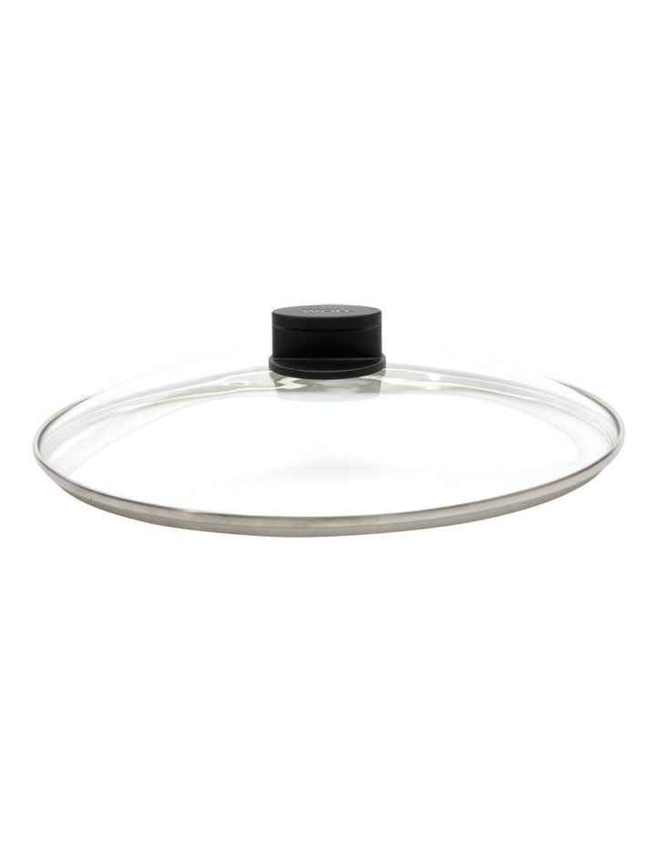 Eco Lite Fixed Knob Safety Glass Lid 30cm in Black