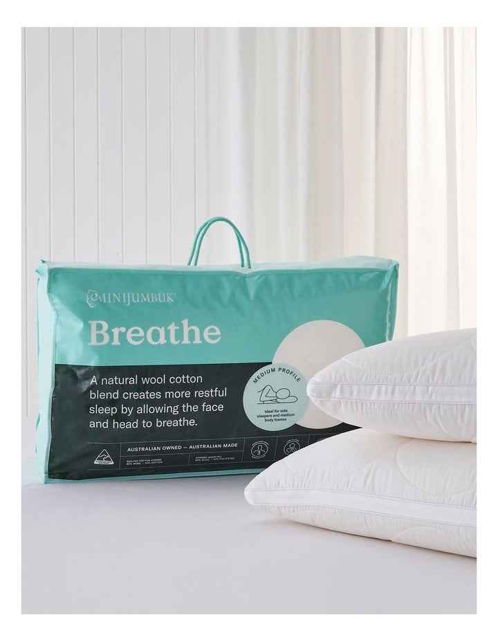Breathe Wool Pillow 2 Pack in White