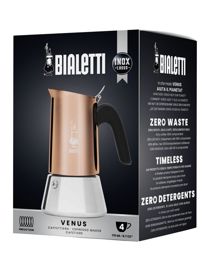 Venus Espresso Induction Cooktop 4 Cup in Copper