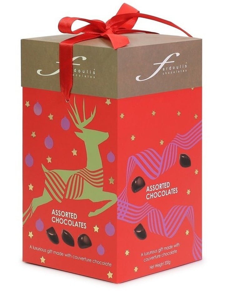 Christmas Reindeer Gift Box 200g Assorted Chocolates