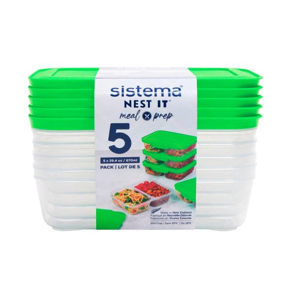 SISTEMA NEST IT MEAL PREP CONTAINERS 870ML