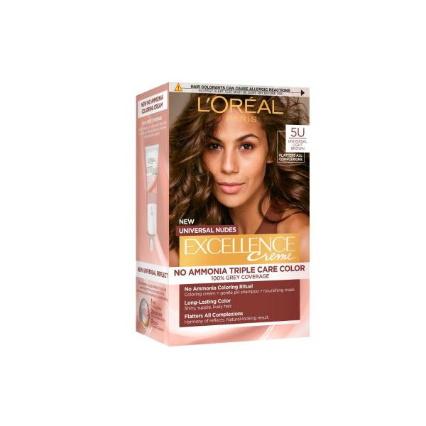 L'OREAL EXCELLENCE CREME NUDE 5U UNIVERSAL LIGHT BROWN 1 PACK