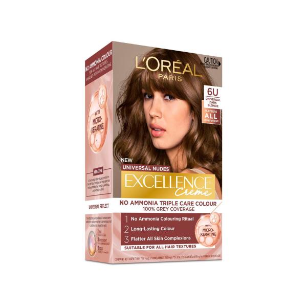 L'OREAL EXCELLENCE CREME NUDE 6U UNIVERSAL DARK BLONDE 1 PACK