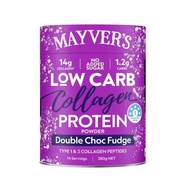 MAYVERS LOW CARB COLLAGEN PROTEIN DOUBLE CHOC FUDGE 280G