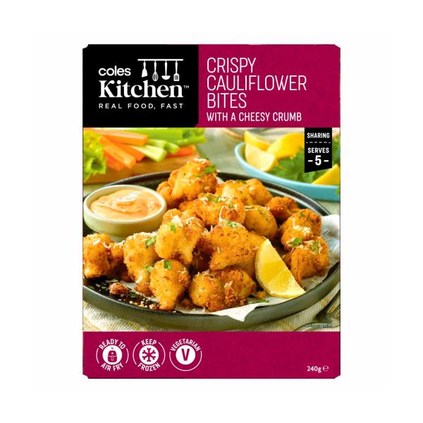 COLES KITCHEN CHEESY CAULIFLOWER BITES 200G