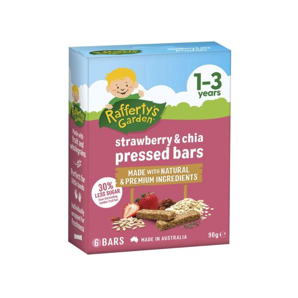 Strawberry & Chia Pressed Bars 1-3 Years