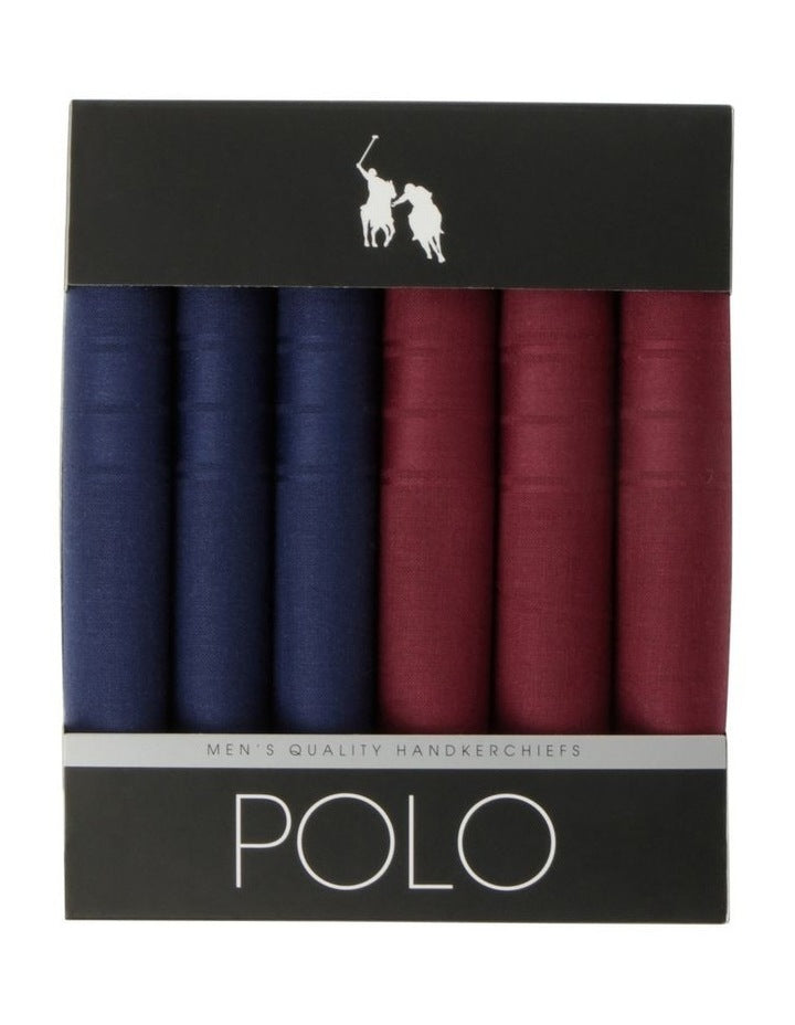 Handkerchiefs 6 Pack in Assorted Colours