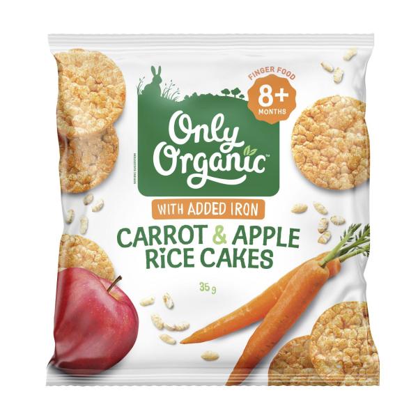 Carrot Apple Rice Cakes 8 Months+