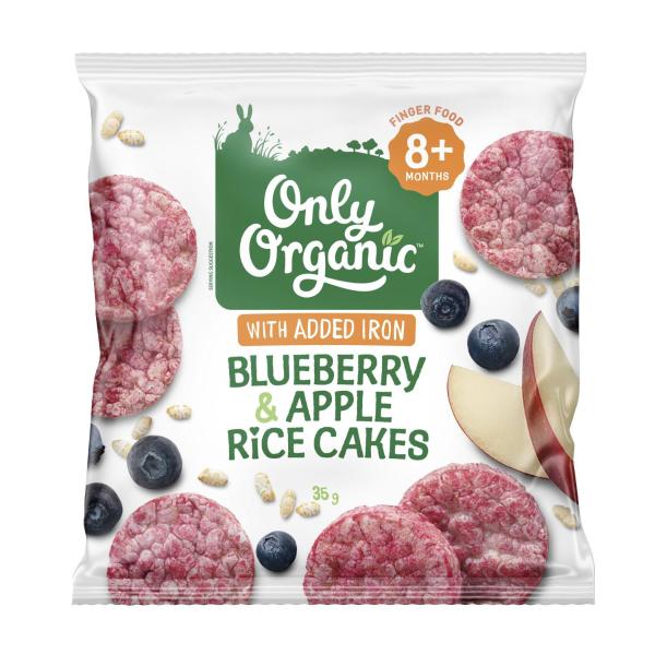 Blueberry Apple Rice Cakes 8 Months+