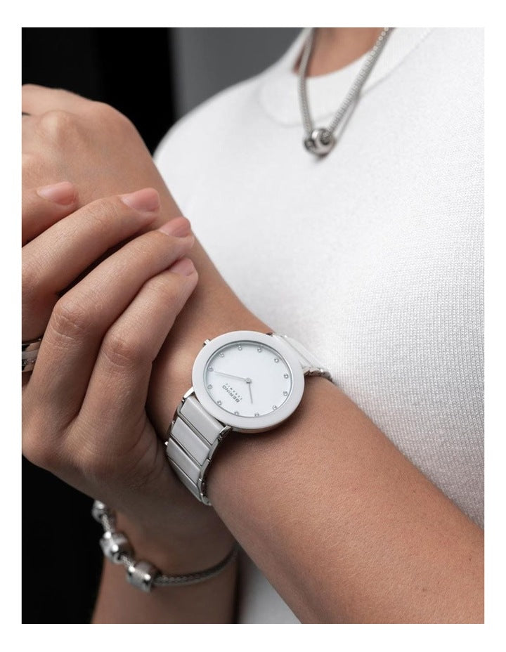 Ladies Ceramic Collection White Ceramic Analog Watch 11435-754
