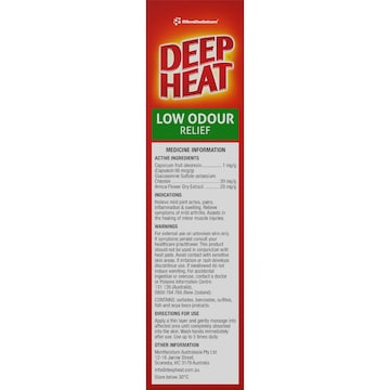 Mentholatum Low Odour Deep Heat Relief 100g
