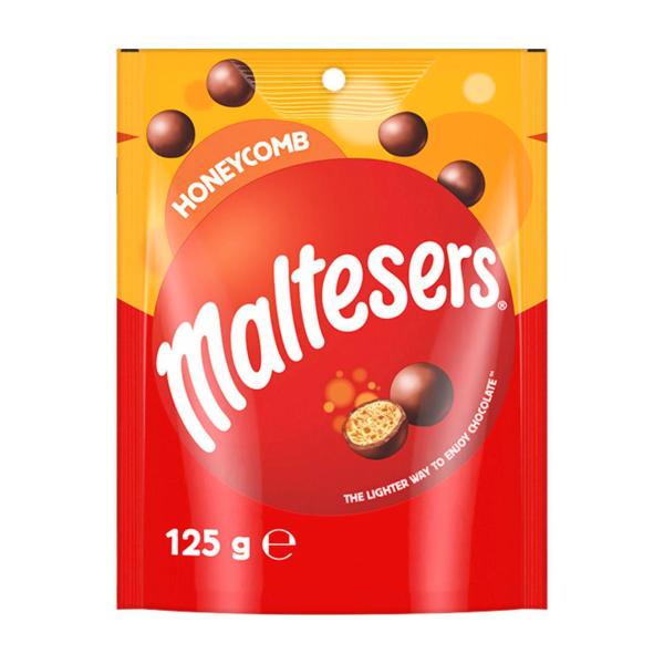 MALTESERS HONEYCOMB MILK CHOCOLATE SNACK & SHARE BAG 125G